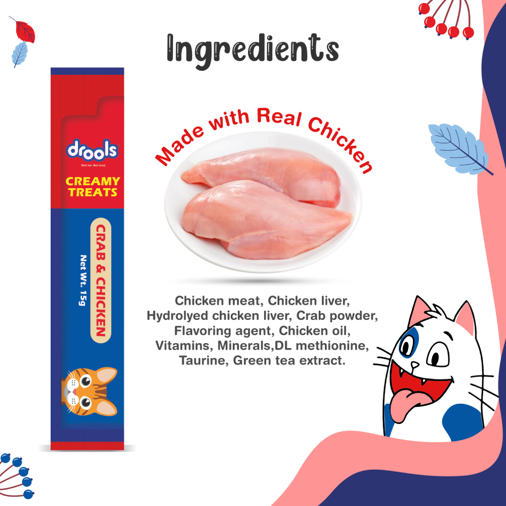 Drools Crab & Chicken Creamy Cat Treats Cats-Treats & Others Drools
