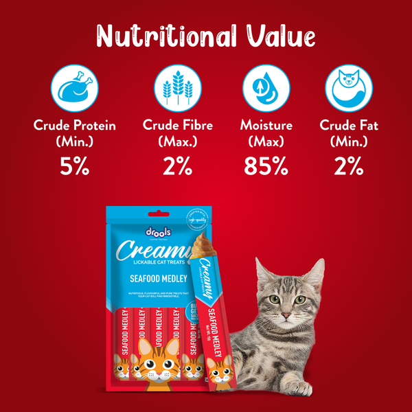 Drools Seafood Medley Creamy Cat Treats