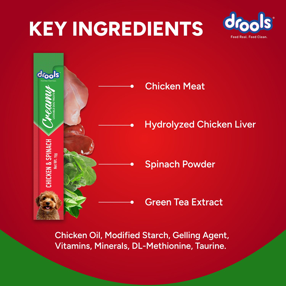 Drools Chicken & Spinach Creamy Dog Treats Dog Treats + Others Drools