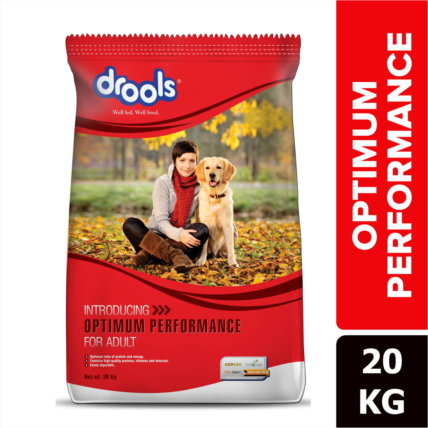 Drools Optimum Performance Adult Dog Dry Food Dogs- Dry Food Drools 20kg