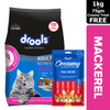 Drools Mackerel Adult Cat Dry Food Cats- Dry food Drools 1kg+75g (Treat Free)