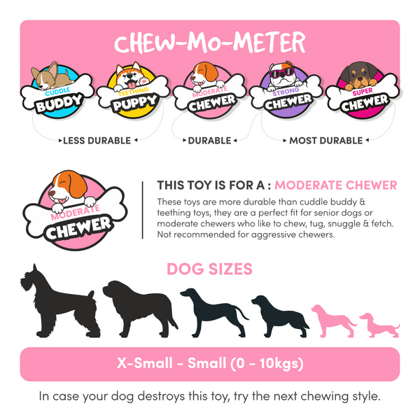 Barkbutler x Fofos Vegi Bites Eggplant Squeaky Toy for Dogs