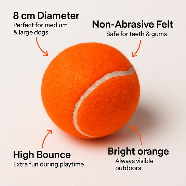 Talking Dog Club Tennis Ball Toy for Dogs (Orange)