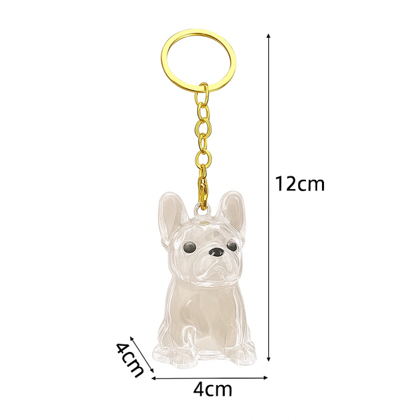 Talking Dog Club French Bulldog Hair Keepsake Capsule Key Chain