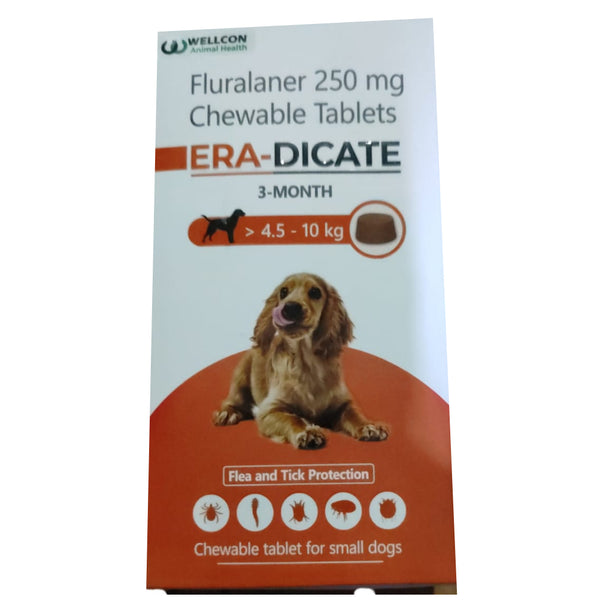 Wellcon Eradicate (Fluralaner) 250mg Tablet for Dogs 4.5 to 10kg