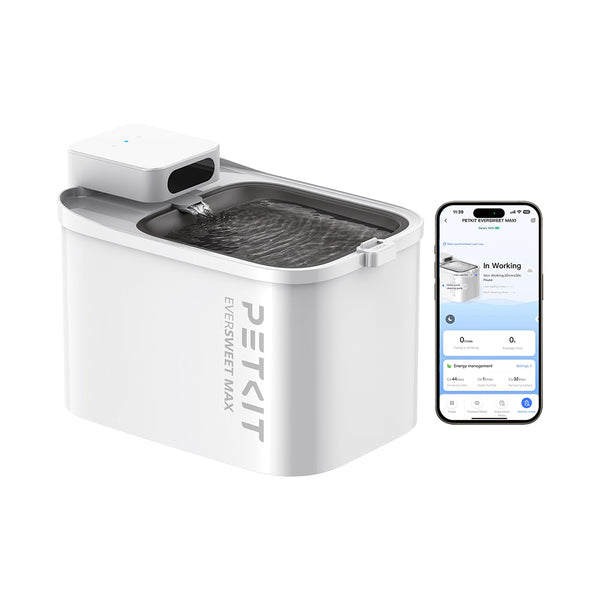 Petkit Eversweet Max Cordless Smart Automatic Water Fountain for Cats & Dogs (White)