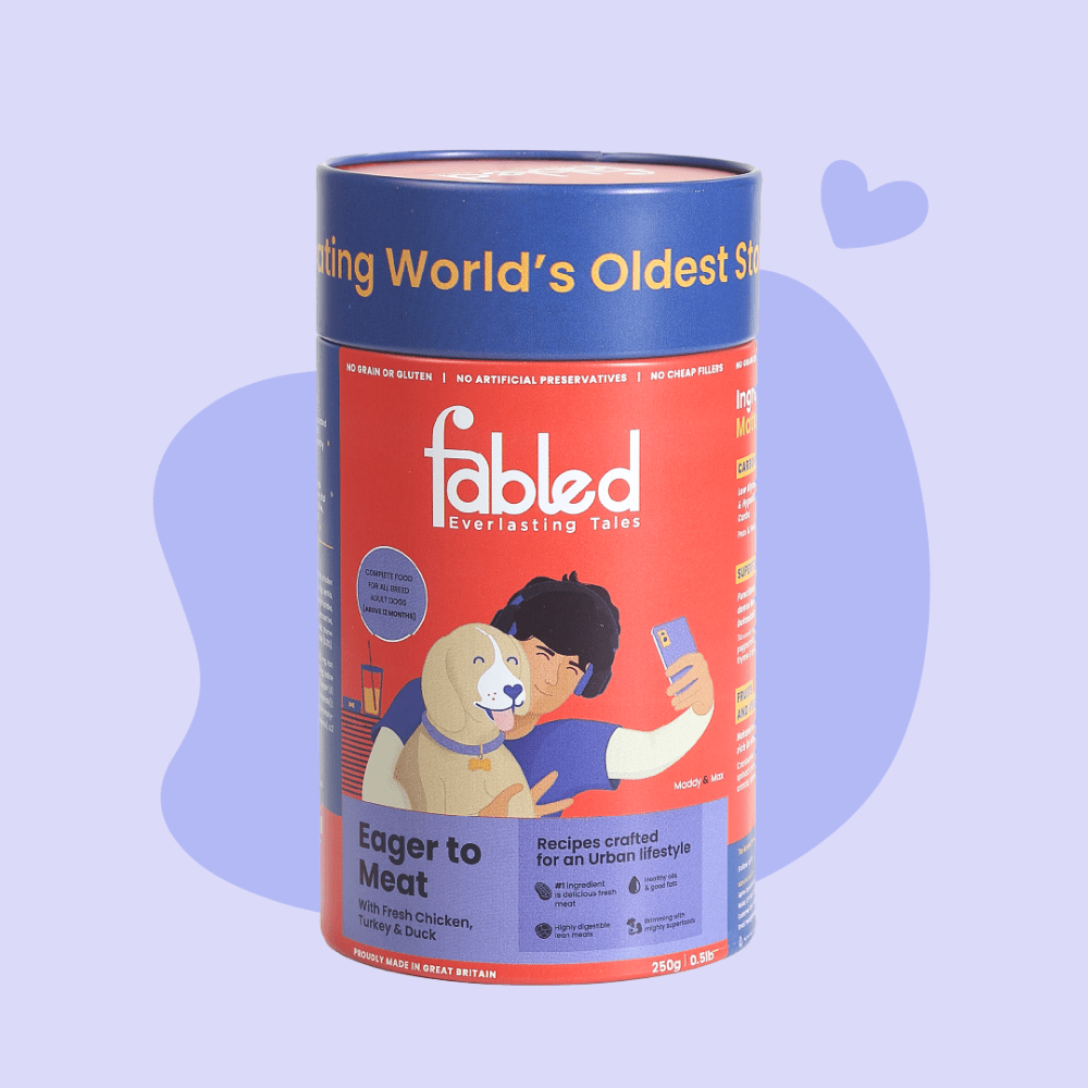 Fabled Eager to Meat Fresh Chicken Turkey and Duck Adult Dog Dry Food Dogs- Dry Food Fabled 250g