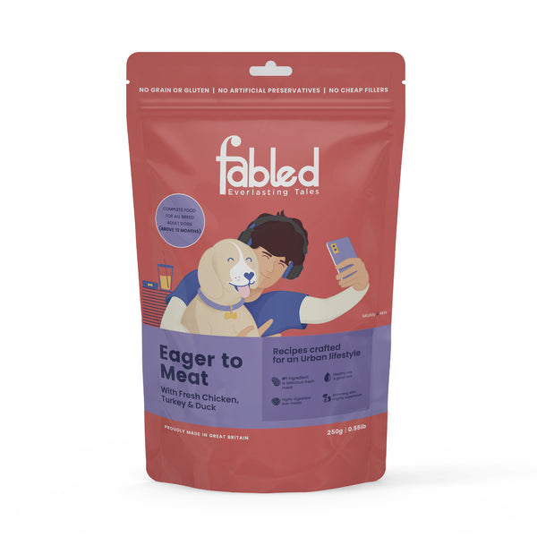 Fabled Eager to Meat Fresh Chicken Turkey and Duck Adult Dog Dry Food