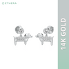 Ethera Canine Couture Earring for Women (White Gold) Pet Parent-Jewellery & Accessories Ethera Dropship 3.66g