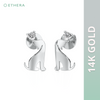 Ethera Pupper Hug Earring for Women (White Gold) Pet Parent-Jewellery & Accessories Ethera Dropship 2.36g