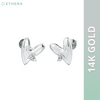 Ethera Wagging Hearts Earring for Women (White Gold) Pet Parent-Jewellery & Accessories Ethera Dropship 2.76g