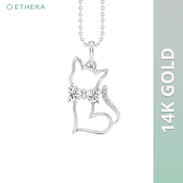 Ethera Furshionista Pendant Neckwear for Women (White Gold)