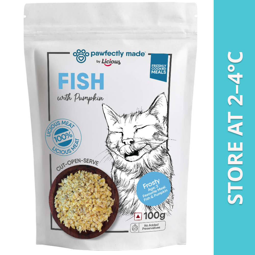 Pawfectly Made By Licious Fish & Pumpkin Home Meal for Cats Home Meals Pawfectly Made By Licious 100g