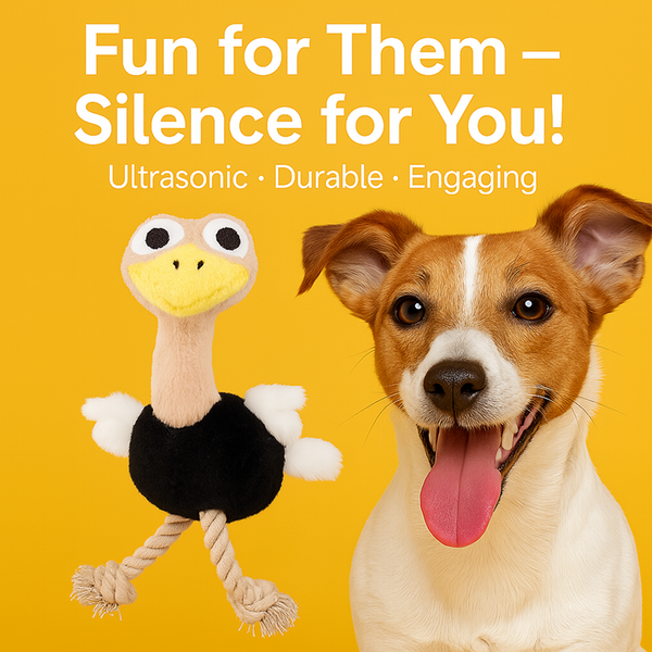 Talking Dog Club Ostritch Plush Toy for Dogs (White)