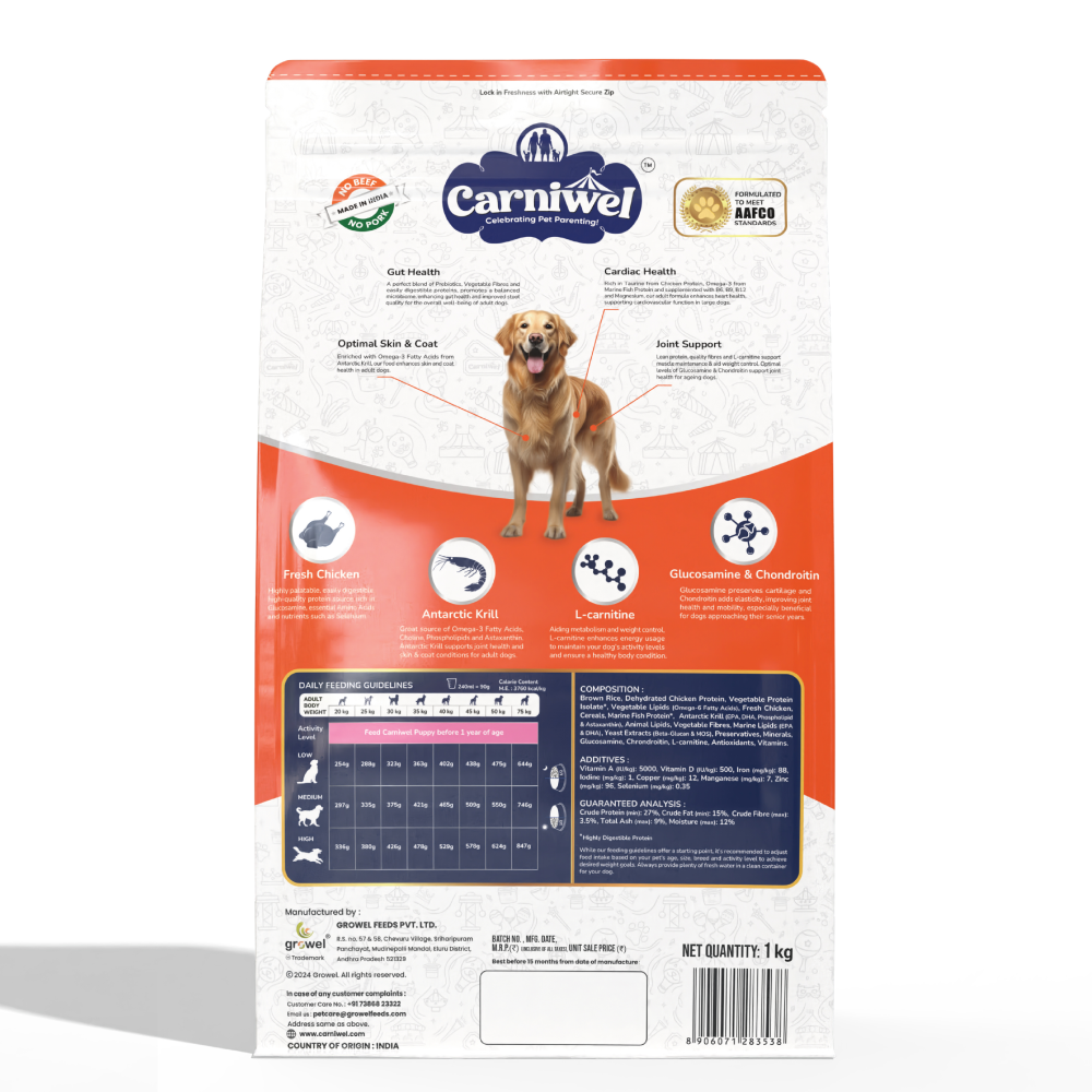 Carniwel Fresh Chicken Kibble Large Breed Adult Dog Dry Food