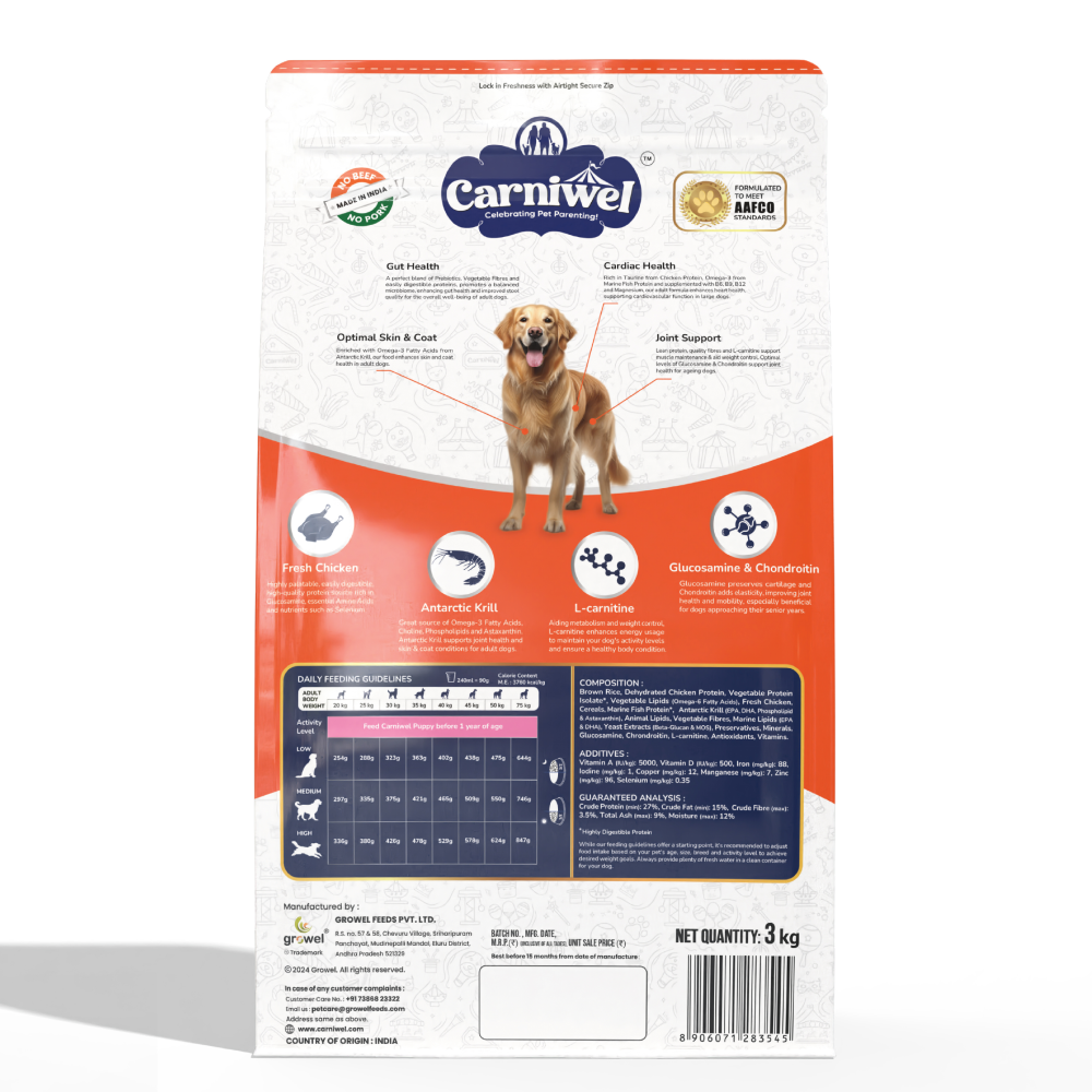 Carniwel Fresh Chicken Kibble Large Breed Adult Dog Dry Food