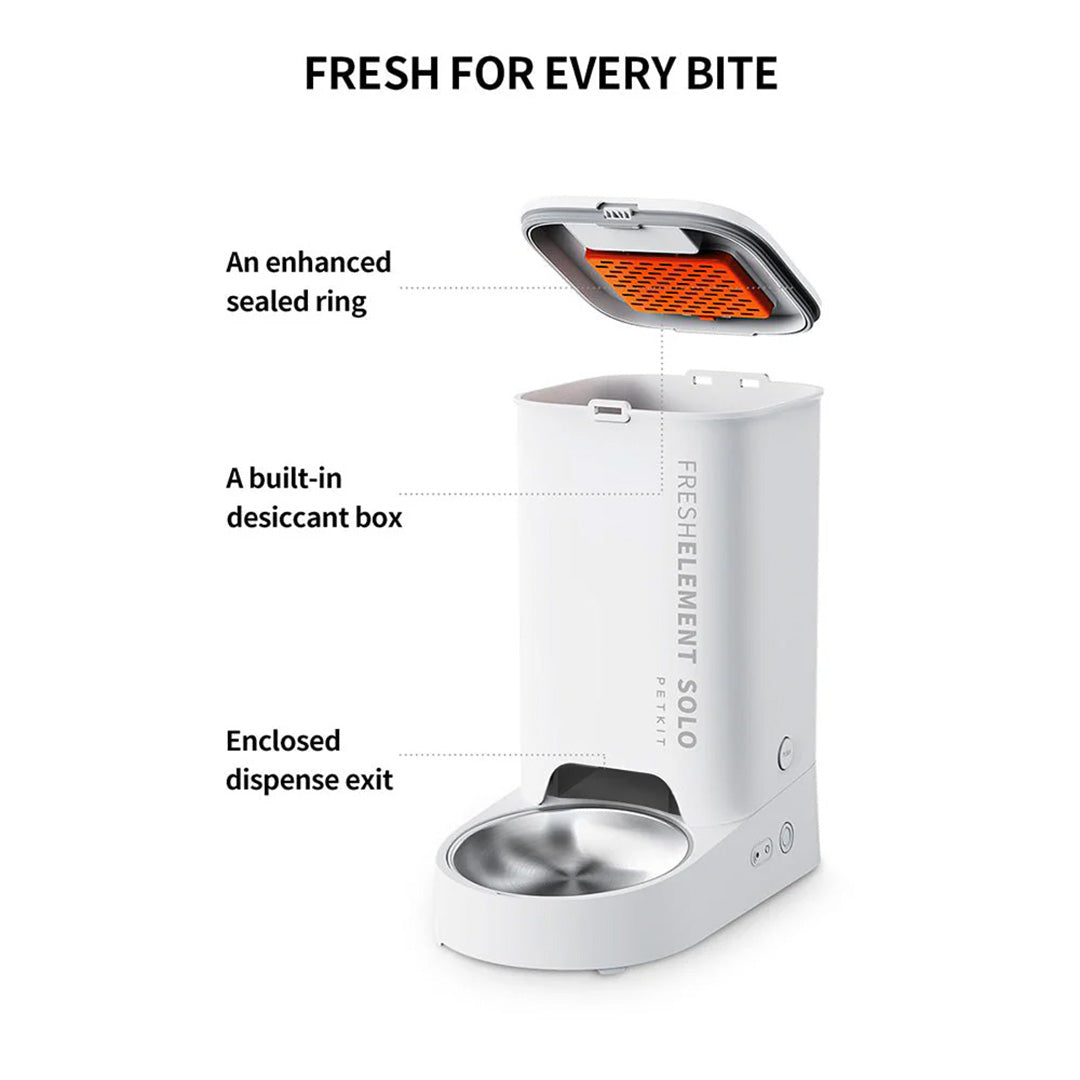 Petkit Freshelement Solo Automatic 2.4G WiFi Food Dispenser for Dogs and Cats Sample Supertails