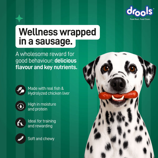 Drools Fish Sausages Dog Treats