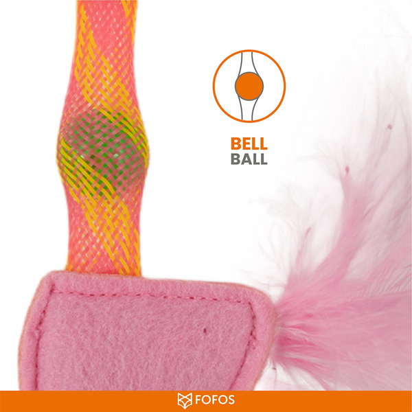 Barkbutler x Fofos Flamingo Flick Tube Catnip Toy for Cats