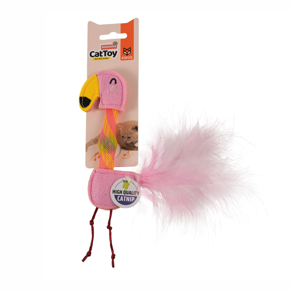 Barkbutler x Fofos Flamingo Flick Tube Catnip Toy for Cats