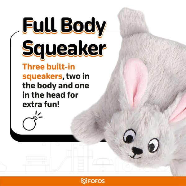 Fofos Rabbit Squeaky Puppy Toy for Dogs