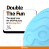 Fofos Easter Egg Shaped Rubber Treat Dispenser for Dogs (Blue and Orange) Dogs-Toys FOFOS