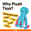 Fofos Octopus Sealife Plush Toy for Dogs (Blue) Dogs-Toys FOFOS