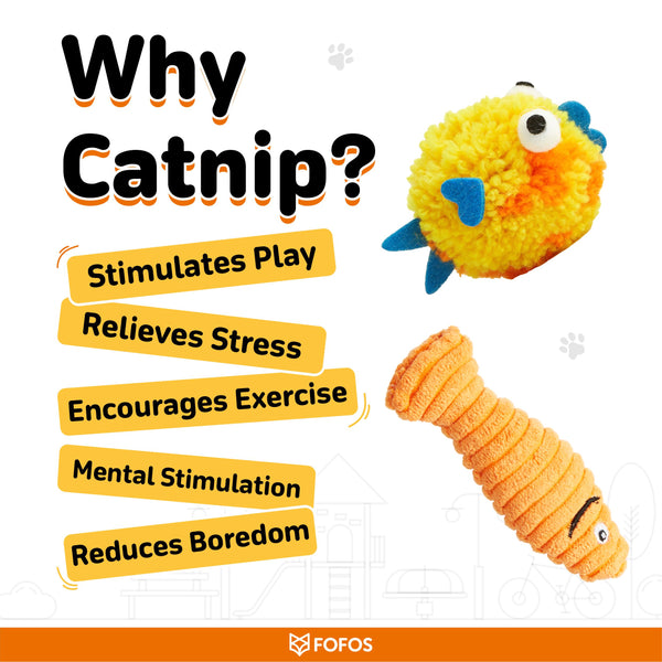 Fofos Sardine Catnip Toy for Cats
