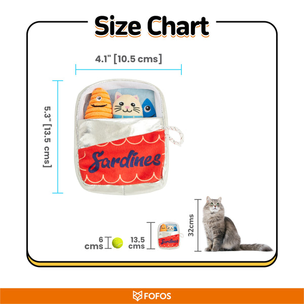 Fofos Sardine Catnip Toy for Cats