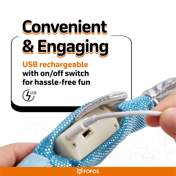 Fofos Sardine Dancing Fish USB Rechargeable Toy for Cats