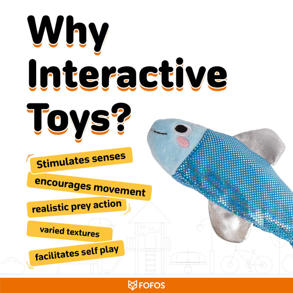 Fofos Sardine Dancing Fish USB Rechargeable Toy for Cats