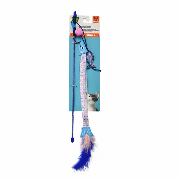 Fofos Sardine Wand Toy for Cats