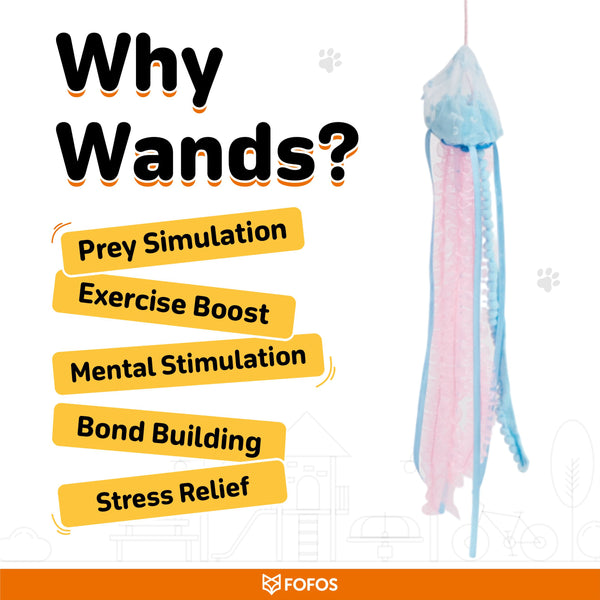 Fofos Sealife Wand Toy for Cats