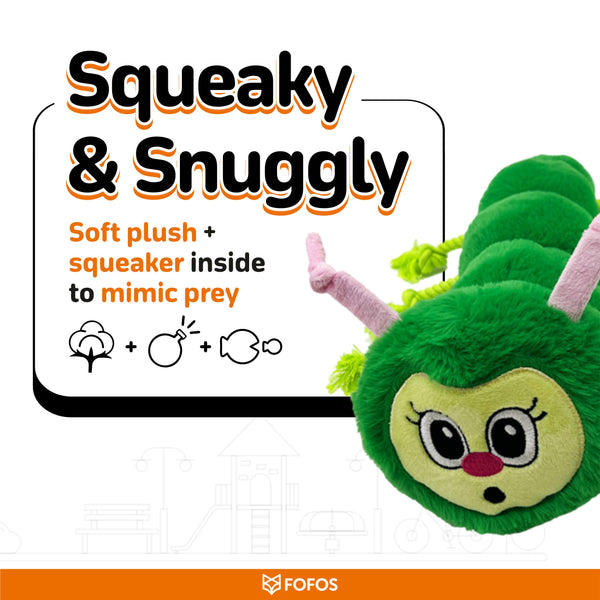 Fofos Caterpillar Spring Plush Toy for Cats