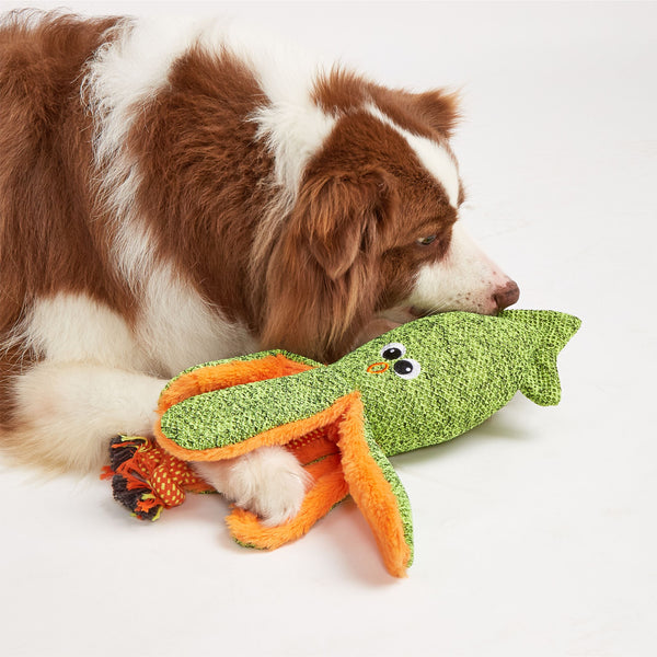 Fofos Octopus Summer Plush Toy for Dogs (Green)