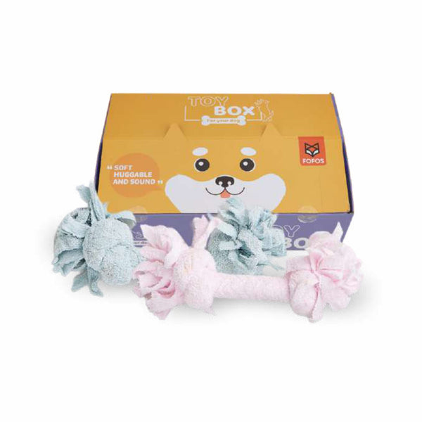 Fofos Terry Rope Knot Puppy Toy for Dogs (Blue)
