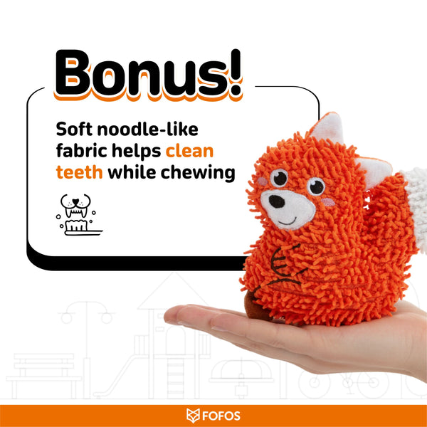 Fofos Lion Long Body Tough Plush Toy for Dogs