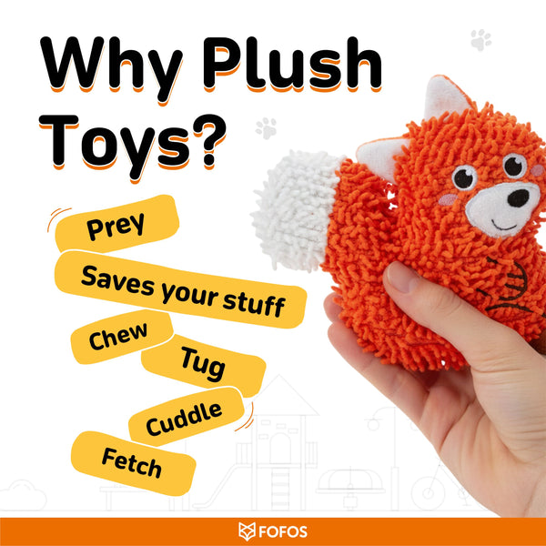 Fofos Lion Long Body Tough Plush Toy for Dogs