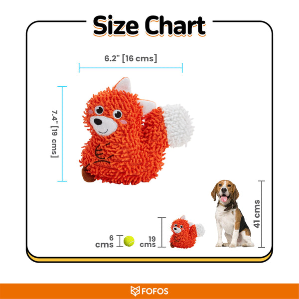 Fofos Lion Long Body Tough Plush Toy for Dogs