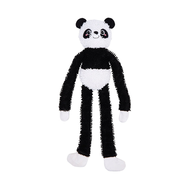 Fofos Panda Long Body Tough Plush Toy for Dogs