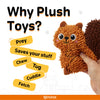Fofos Squirrel Tough Plush Toy for Dogs (Brown)