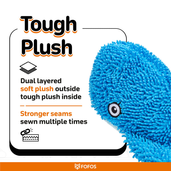 Fofos Whale Tough Plush Toy for Dogs