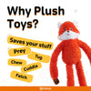 Fofos Fox Long Body Tough Plush Toy for Dogs Dogs-Toys FOFOS