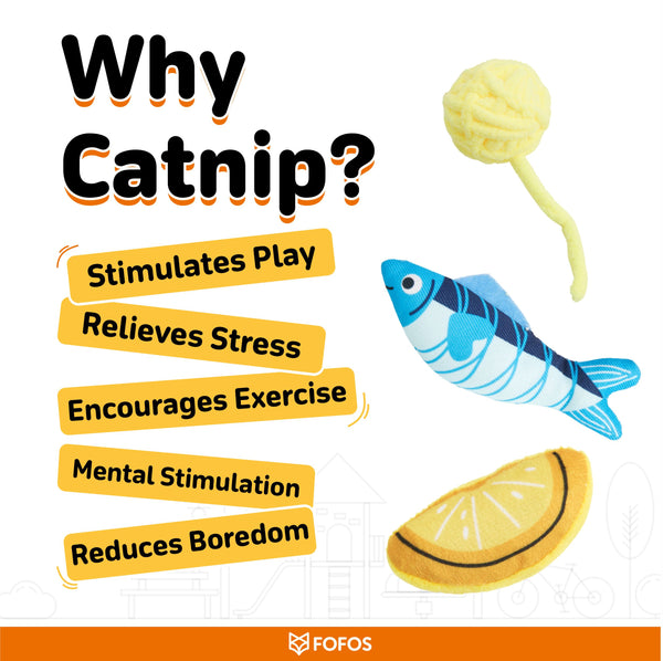 Fofos Sardine Catnip Toy for Cats