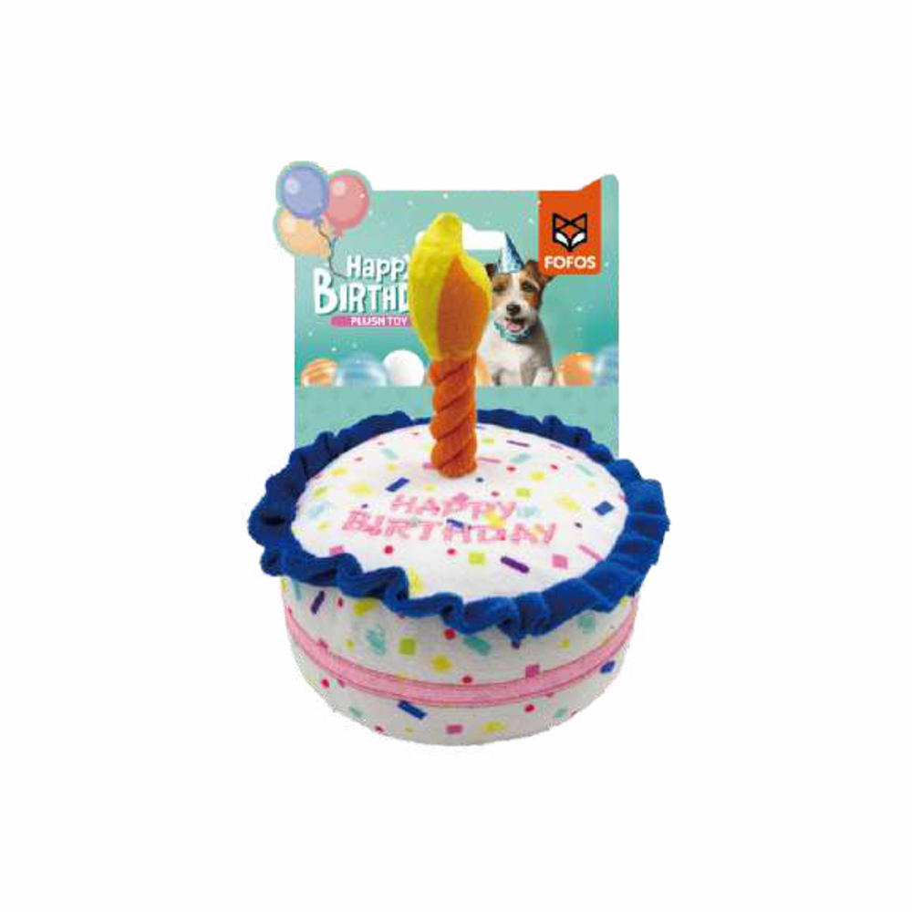 Barkbutler x Fofos Birthday Cake Plush Toy for Dogs Dogs-Toys Barkbutler 14x10cm