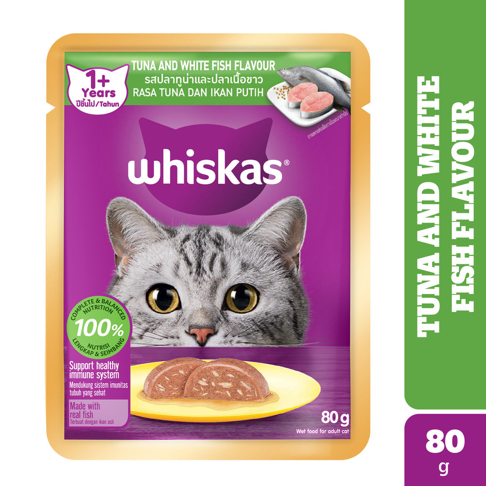 Whiskas Tuna & White Fish Adult (1+ Years) Cat Wet Food