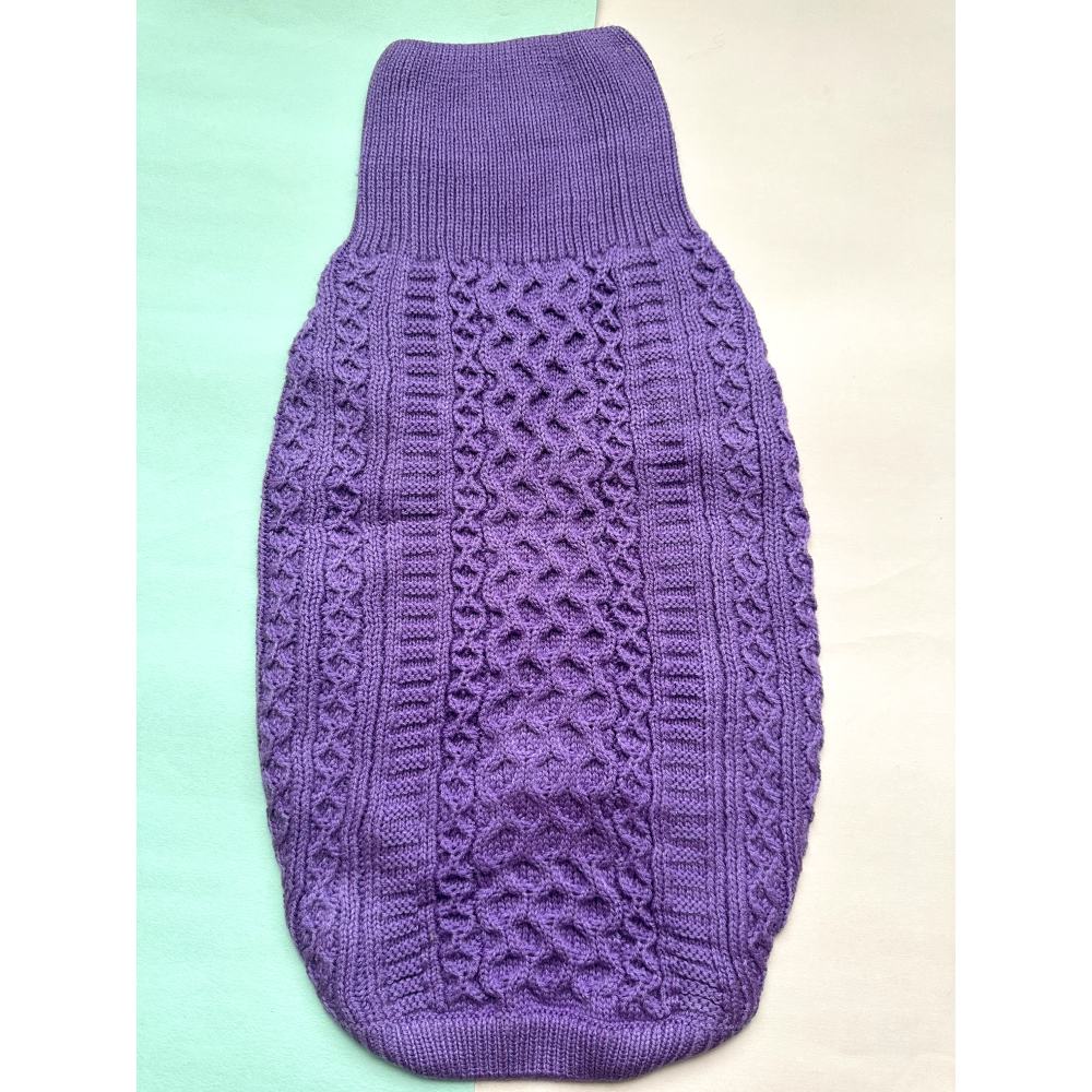 Furvanity Cable Kint Sweater for Dogs and Cats (Lavendar)