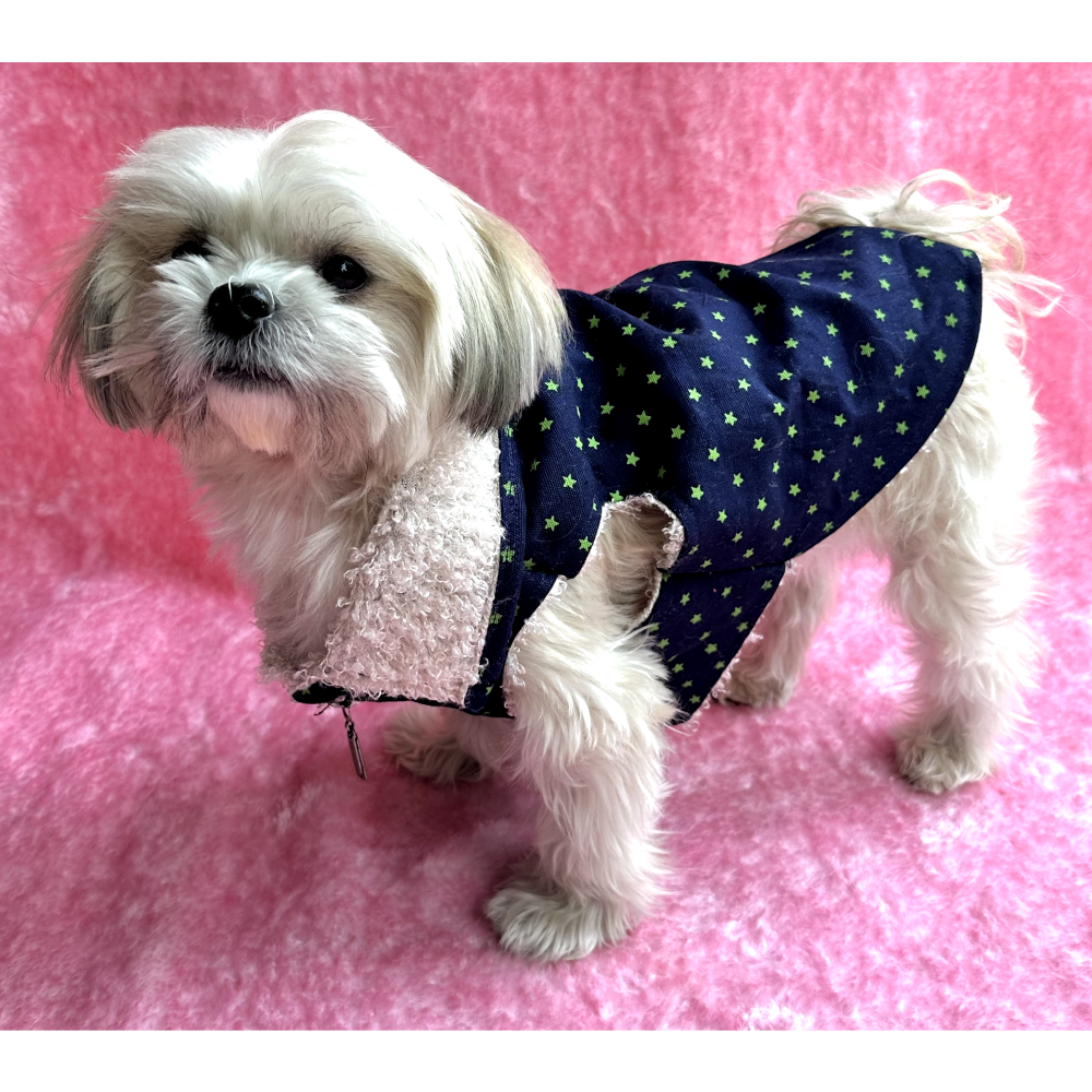 Furvanity Denim Fur Jacket for Dogs and Cats (Blue)