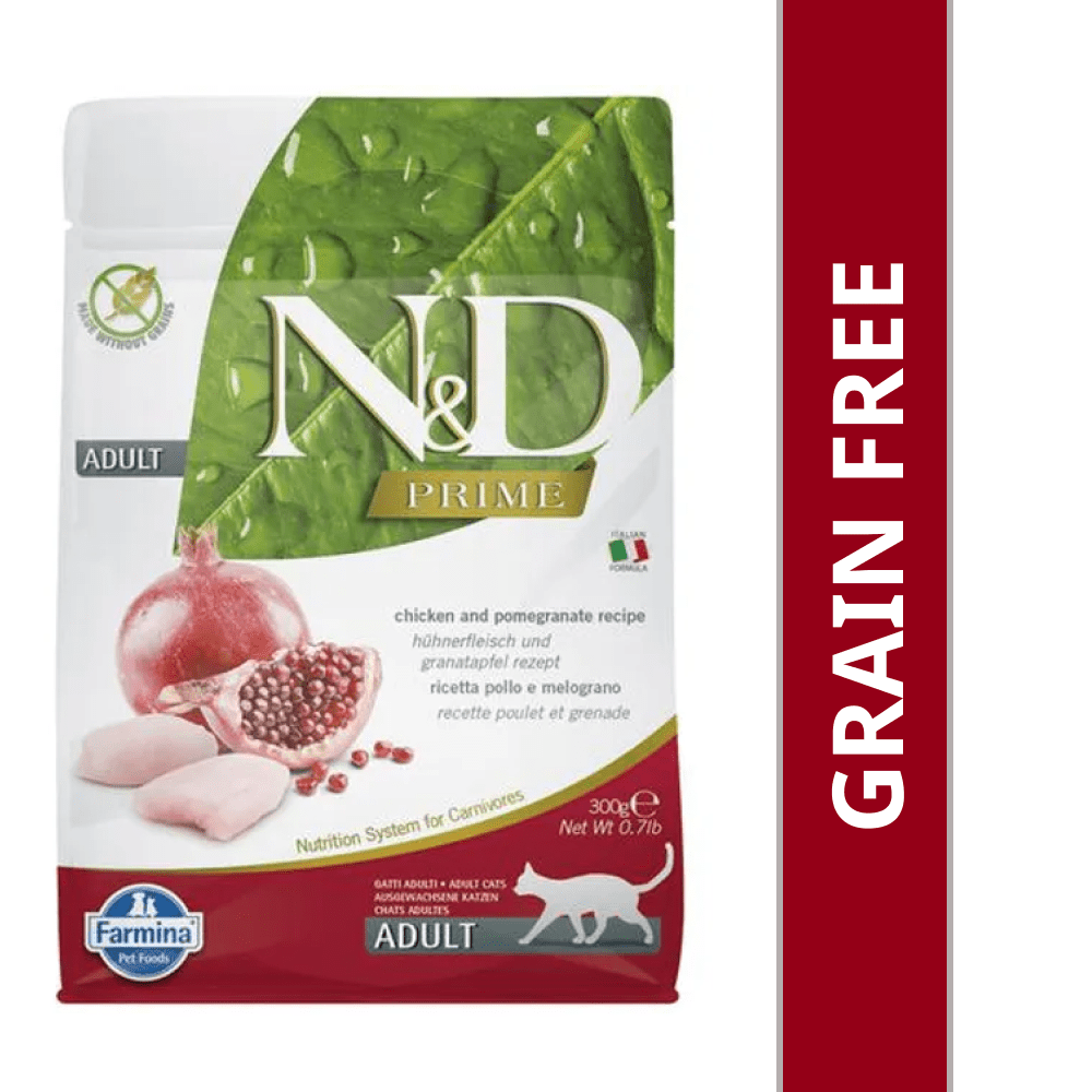 Farmina N&D Prime Chicken & Pomegranate Grain Free Adult Cat Dry Food Cats- Dry food Farmina N&D 300g