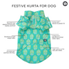 Pets Way Sanganeri Printed Kurta for Dogs (Teal) Dogs-Clothing & Accessories Pets Way Dropship